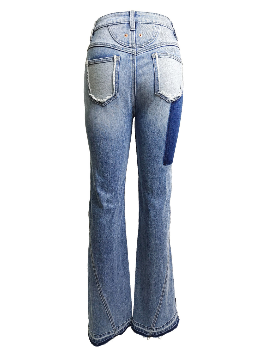 Ripped Curve-panel Flare Jeans - image 7
