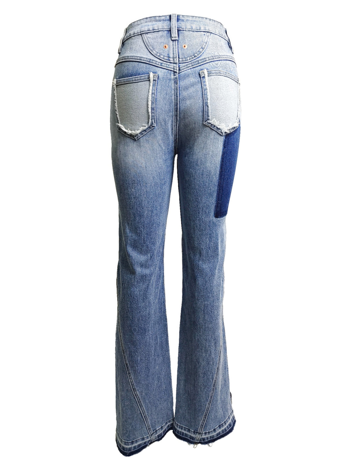Ripped Curve-panel Flare Jeans - image 7