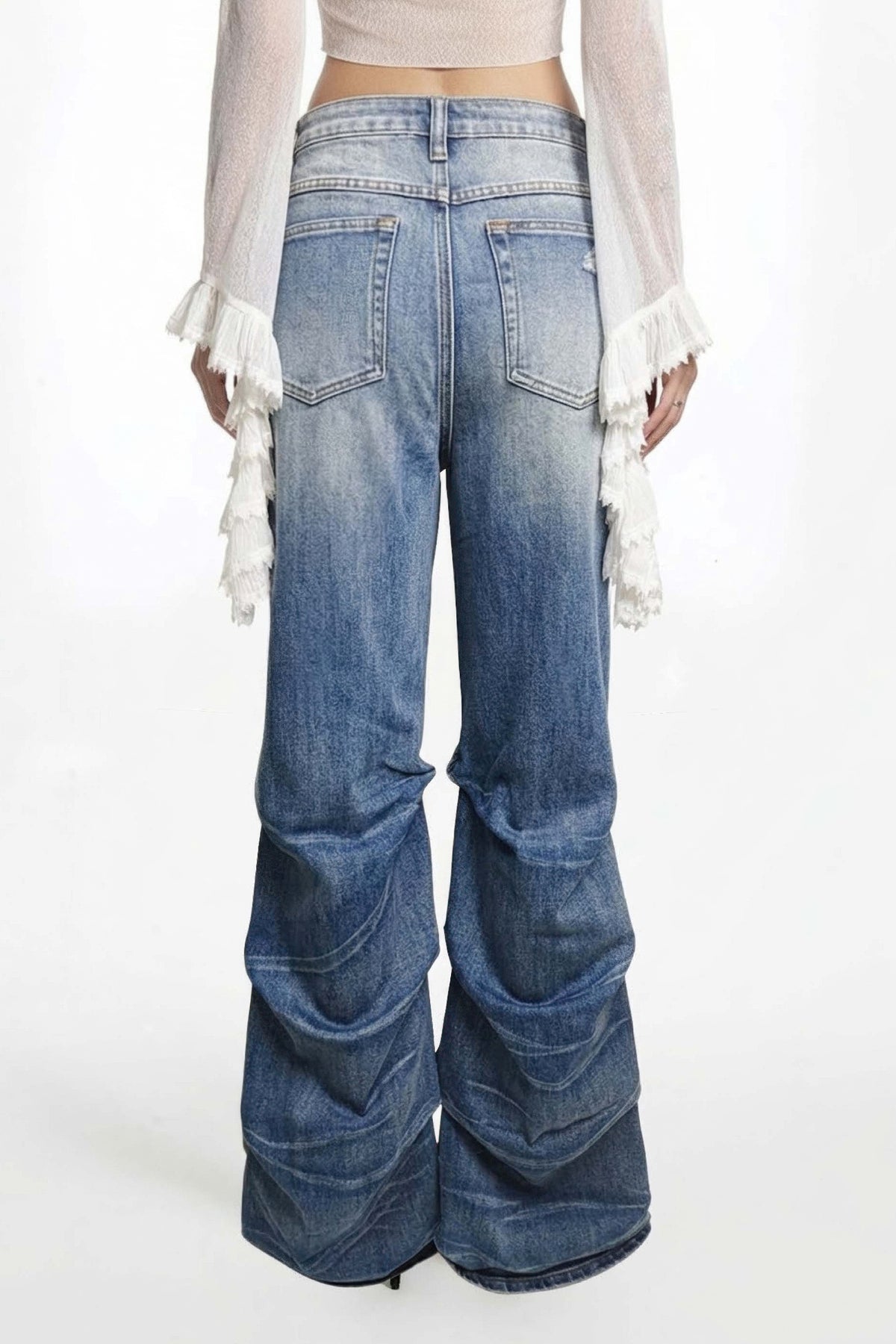 Riot Stack Destroyed Flare Jeans - image 3
