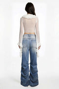 Riot Stack Destroyed Flare Jeans - image 5