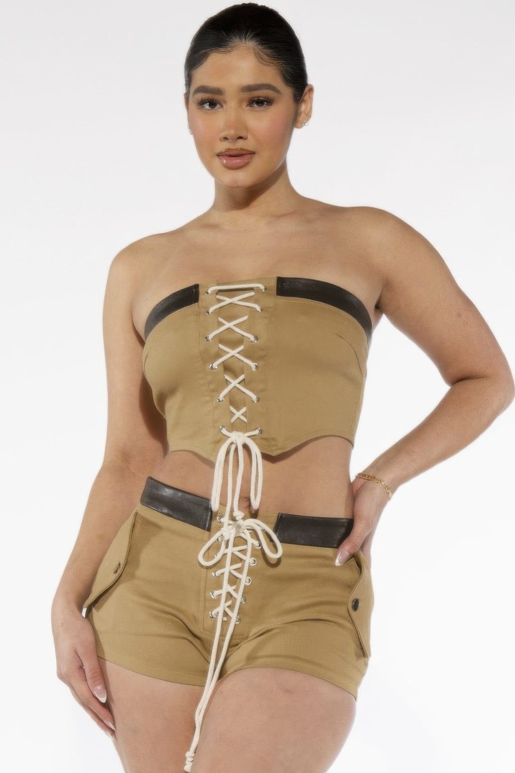 Rope Lace-up Utility Shorts - image 5