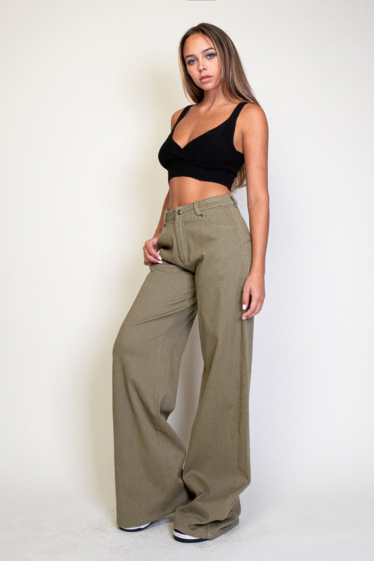 Star Embroidery Wide Leg Pants - image 4