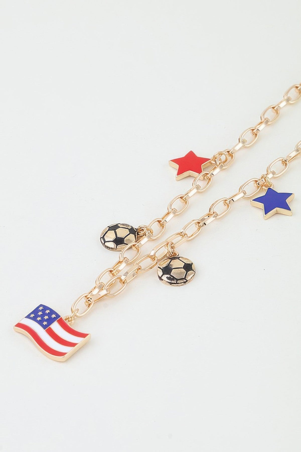 America Soccer Star Chain Necklace - Clusimo