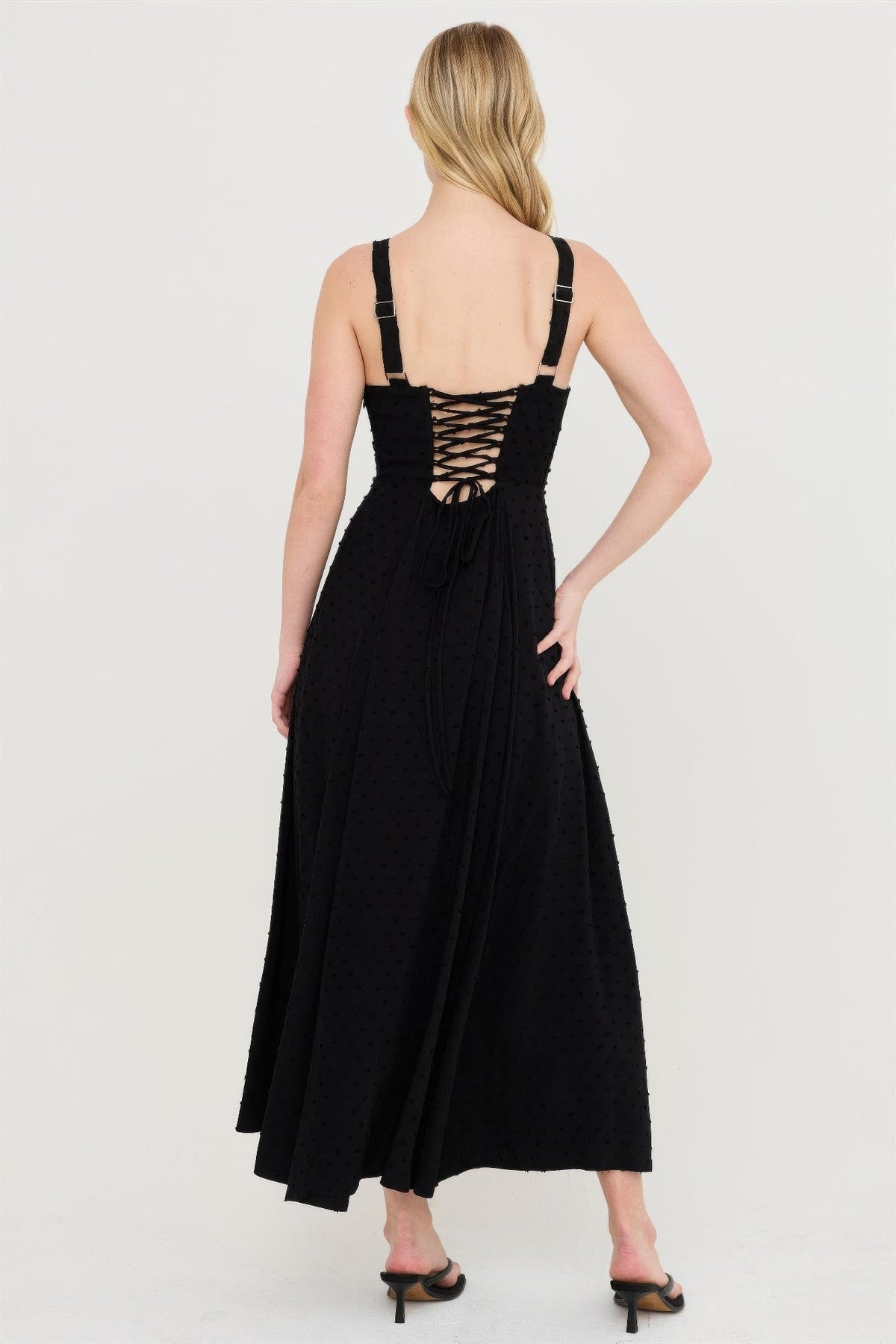 Boned Tie-back Dress - Clusimo