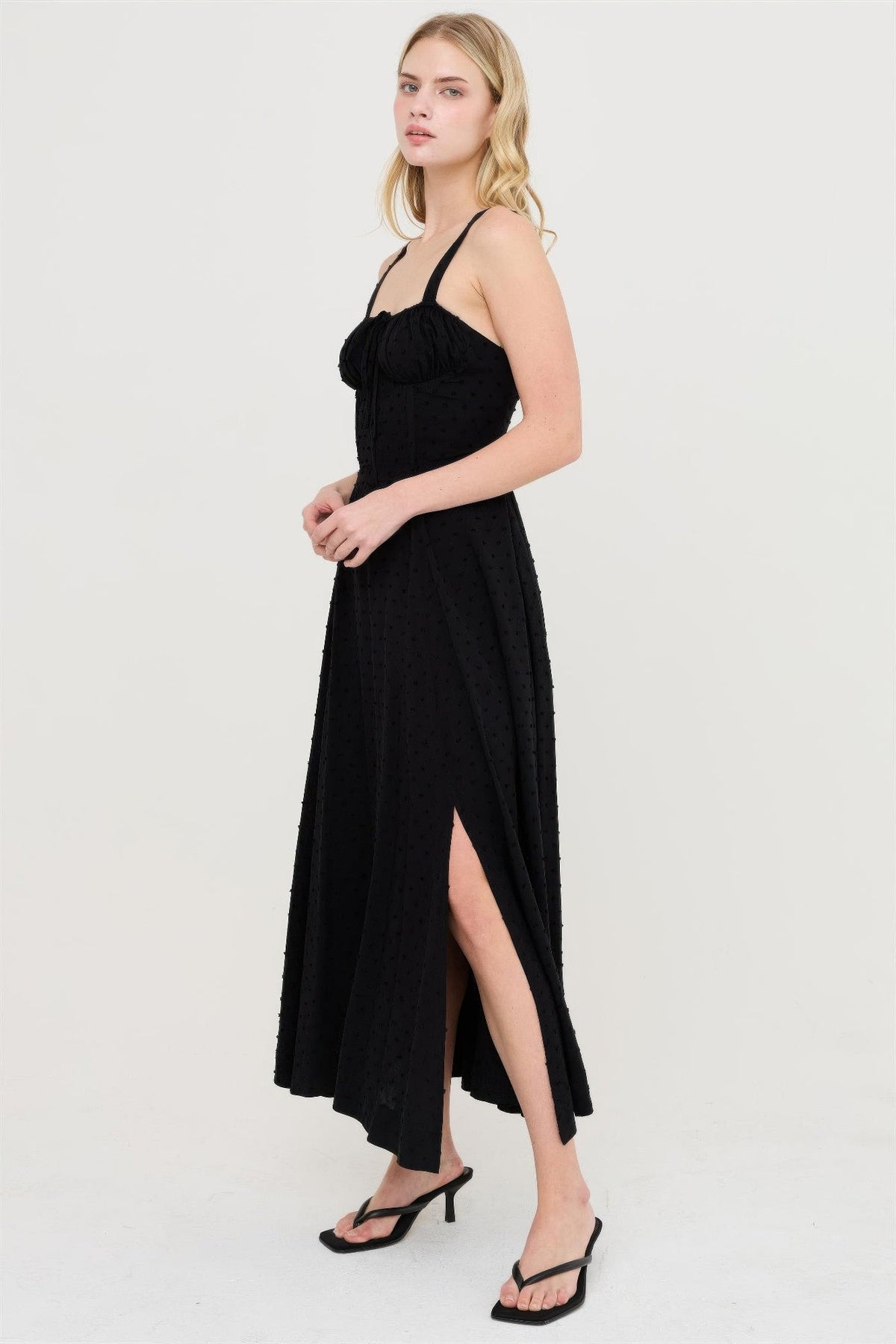 Boned Tie-back Dress - Clusimo