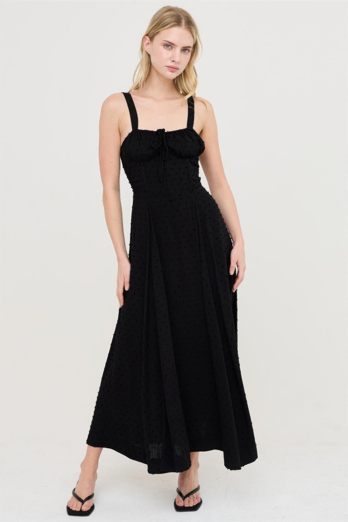 Boned Tie-back Dress - Clusimo