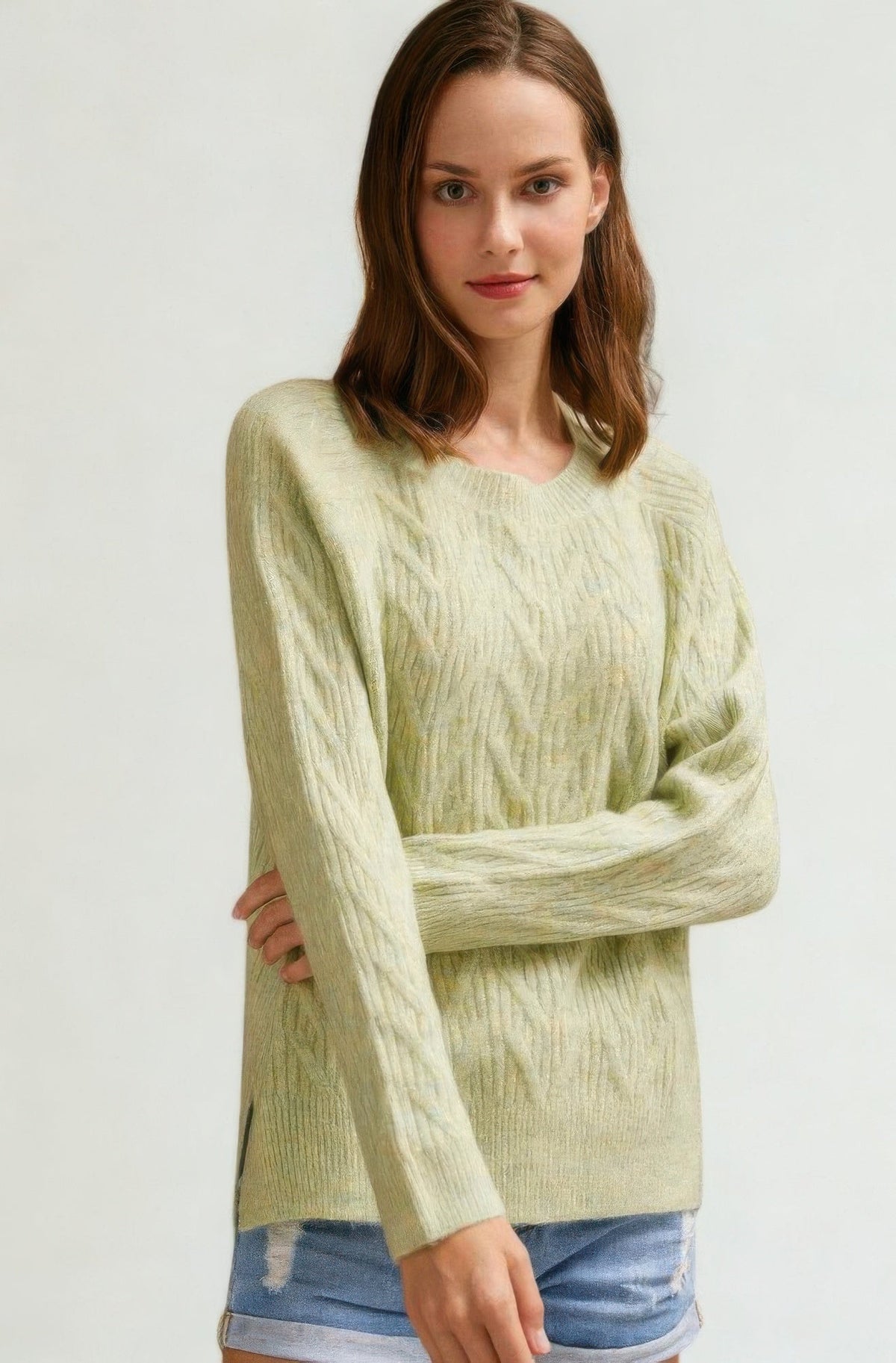 Braid Knit Cable Sweater - Clusimo