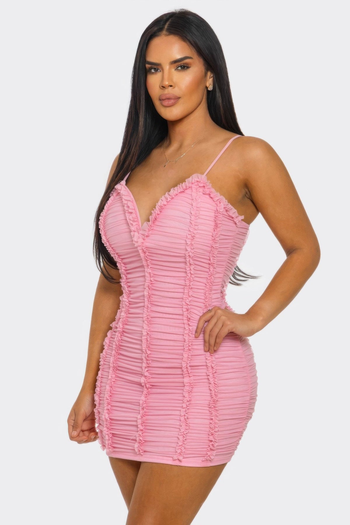 Candy Crush Ruched Mini Dress - Clusimo