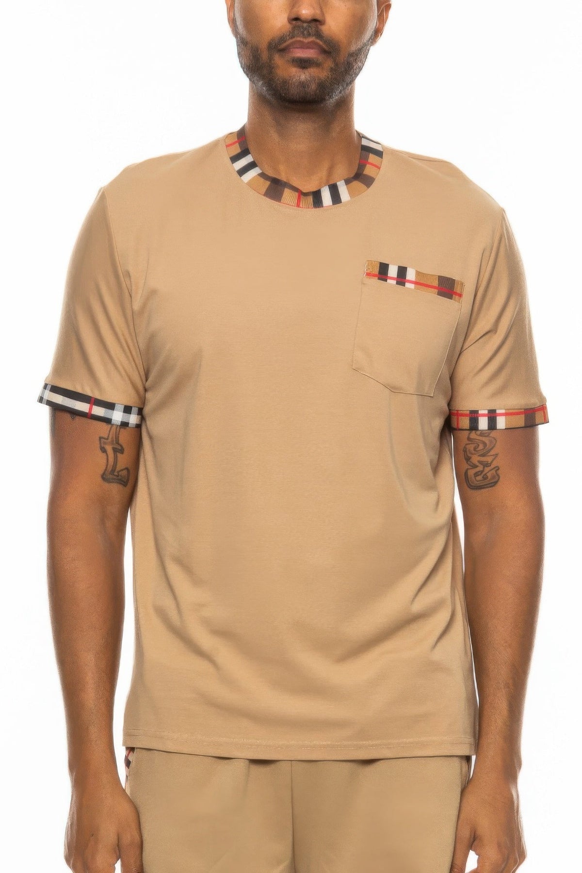 Checkered Short Sleeve Tee - Clusimo