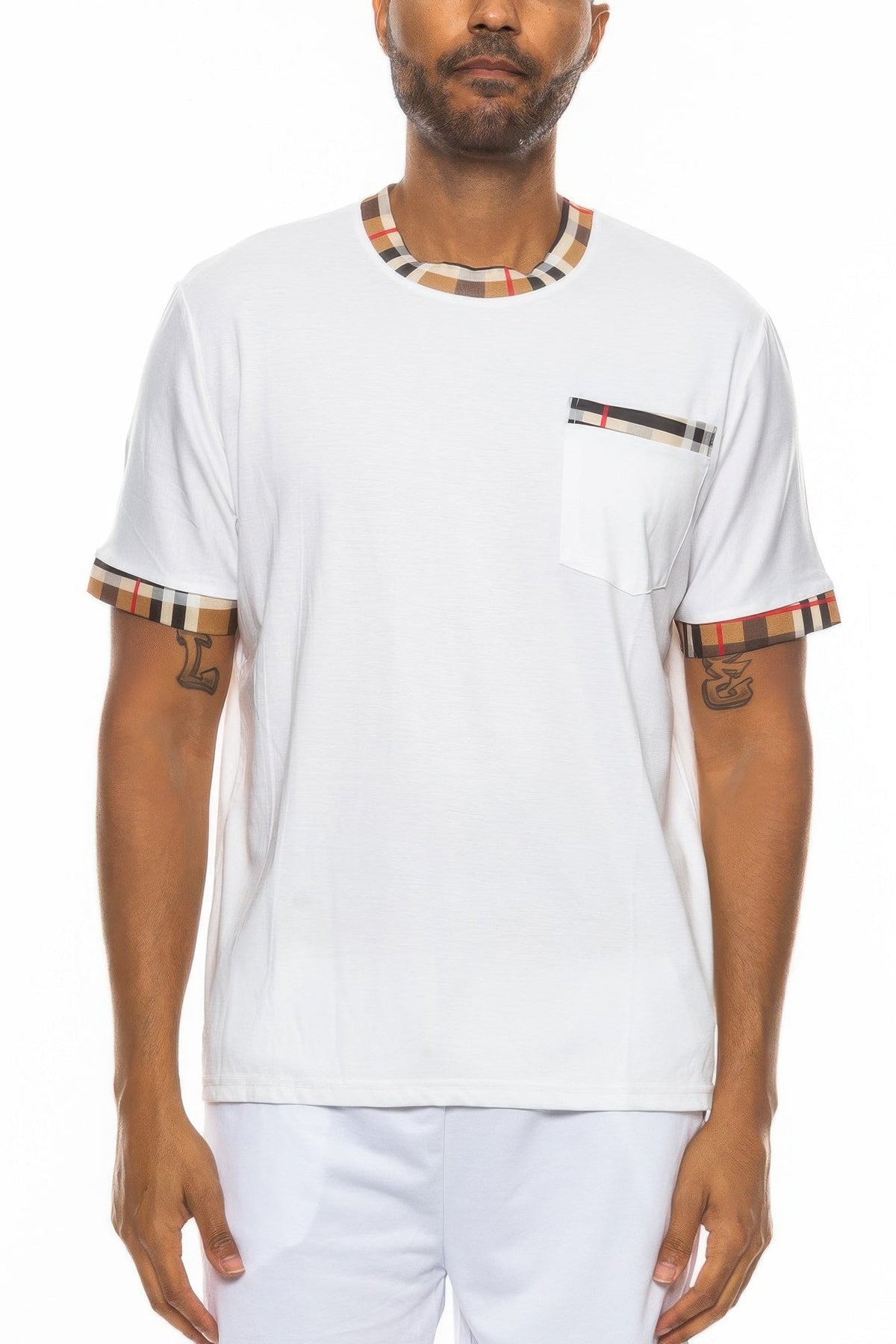 Checkered Short Sleeve Tee - Clusimo
