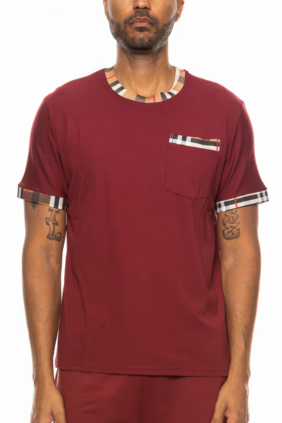 Checkered Short Sleeve Tee - Clusimo
