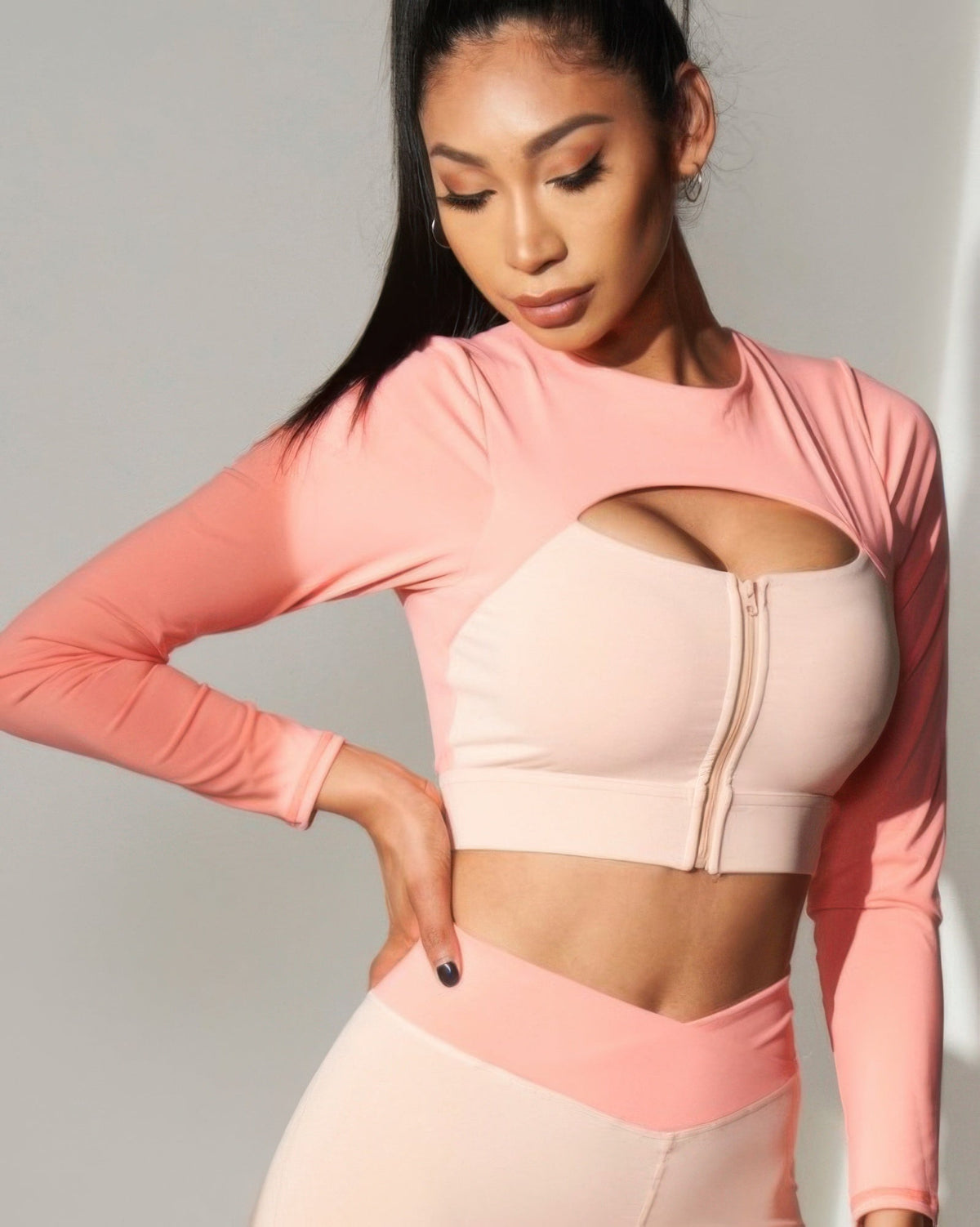 Color Block Activewear Top - Clusimo