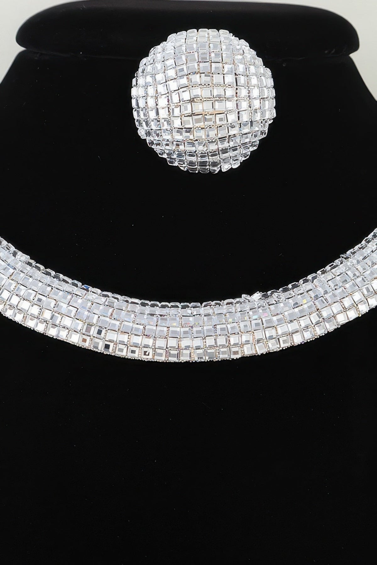Disco Chain Choker Necklace Set - Clusimo