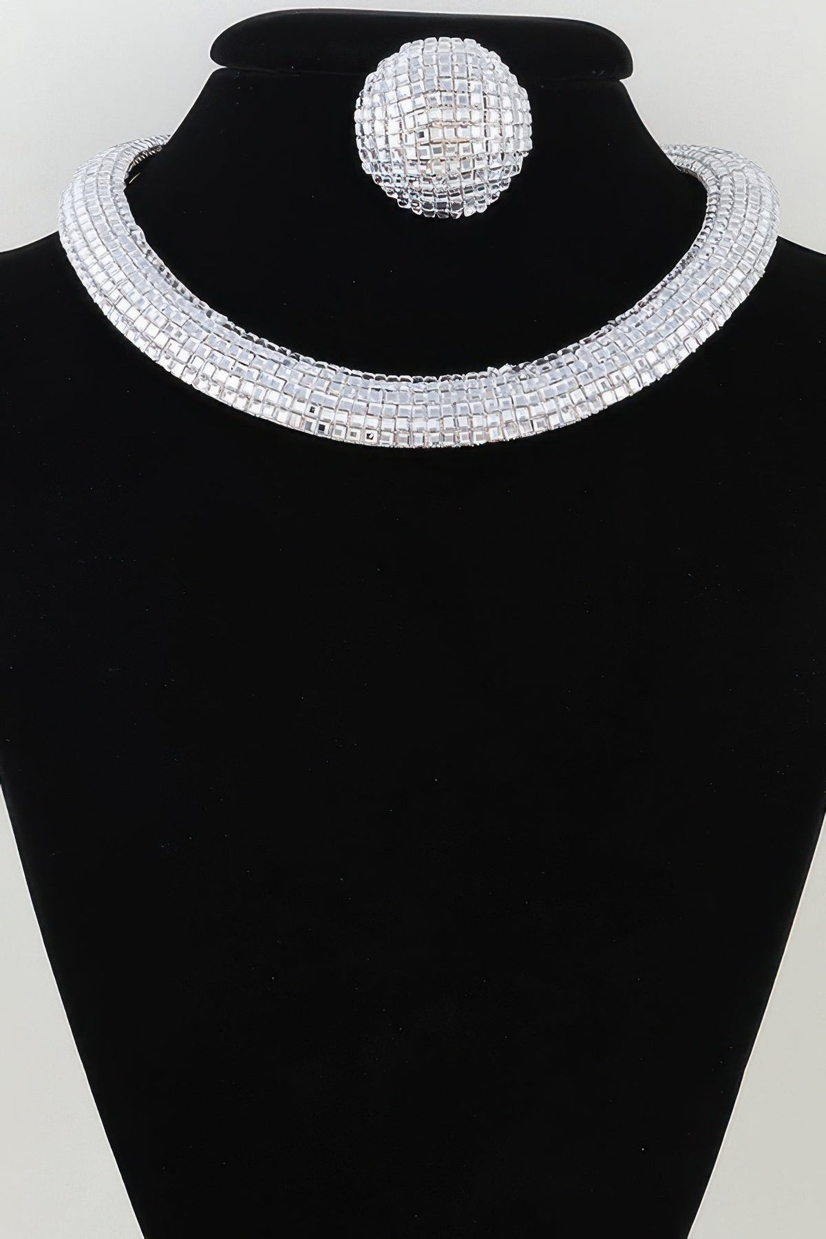 Disco Chain Choker Necklace Set - Clusimo