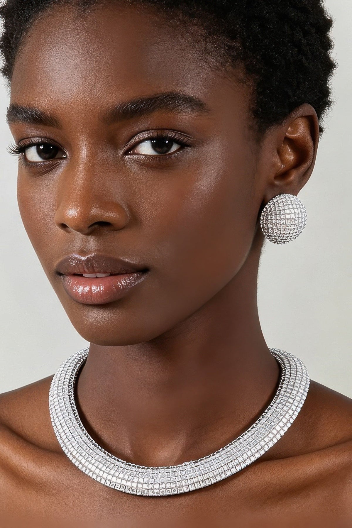 Disco Chain Choker Necklace Set - Clusimo