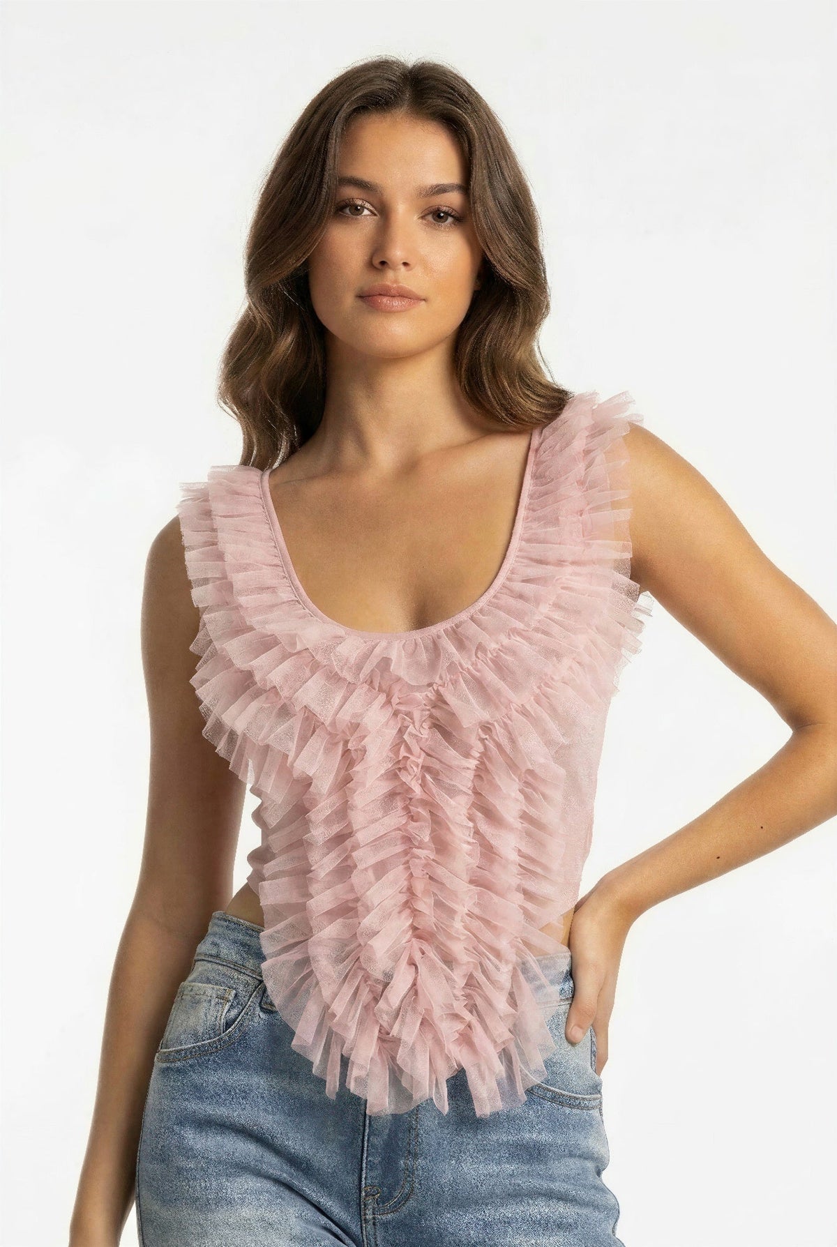 Fairytale Ruffle Cascade Tank - Clusimo