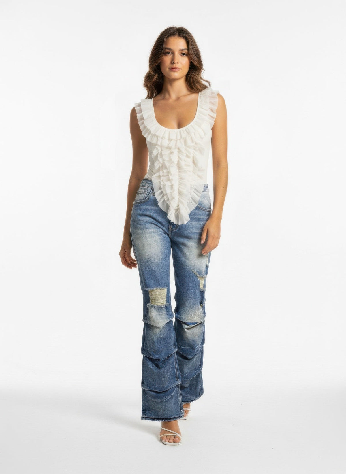 Fairytale Ruffle Cascade Tank - Clusimo