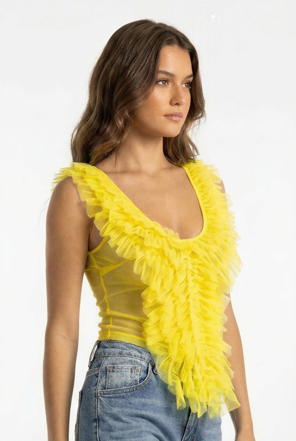 Fairytale Ruffle Cascade Tank - Clusimo