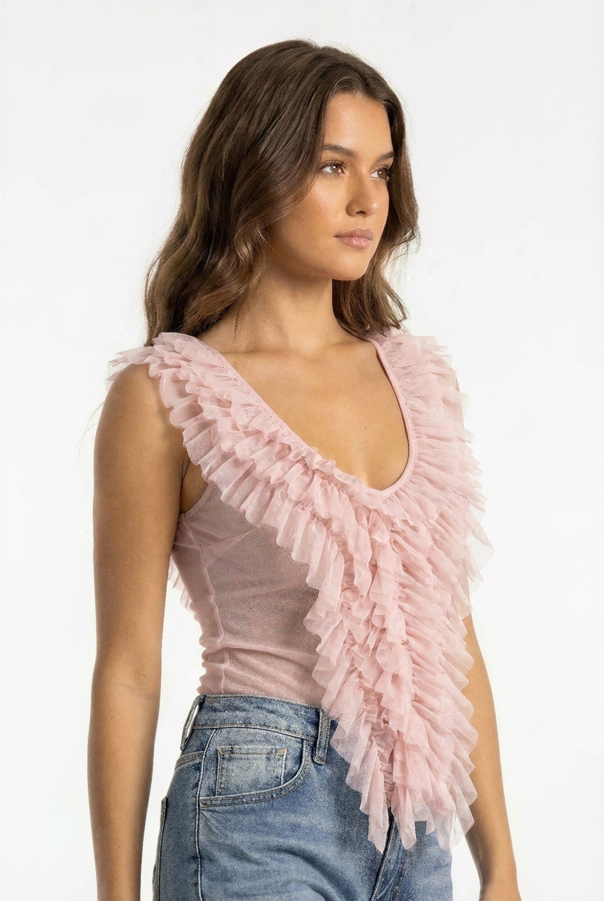 Fairytale Ruffle Cascade Tank - Clusimo