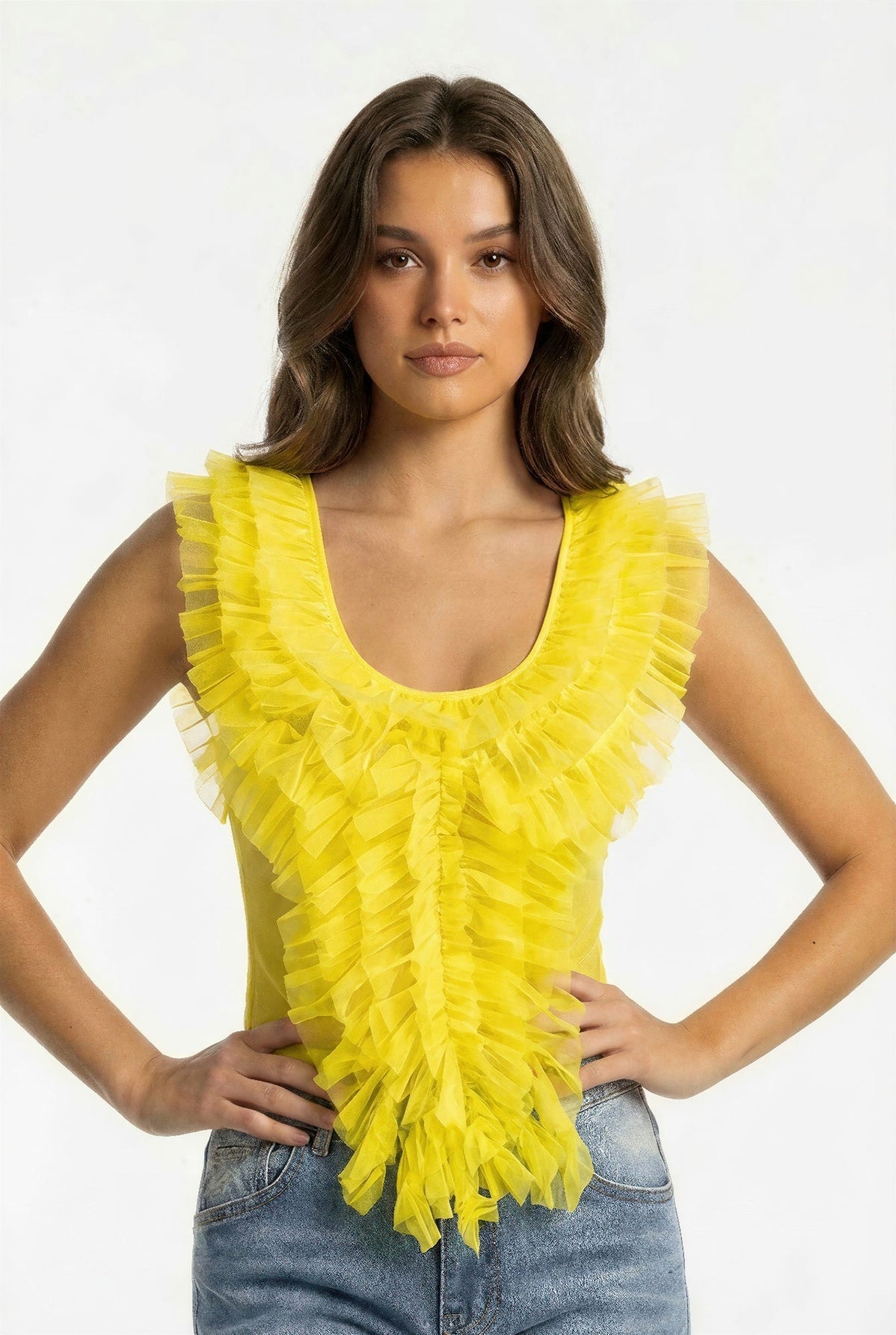 Fairytale Ruffle Cascade Tank - Clusimo