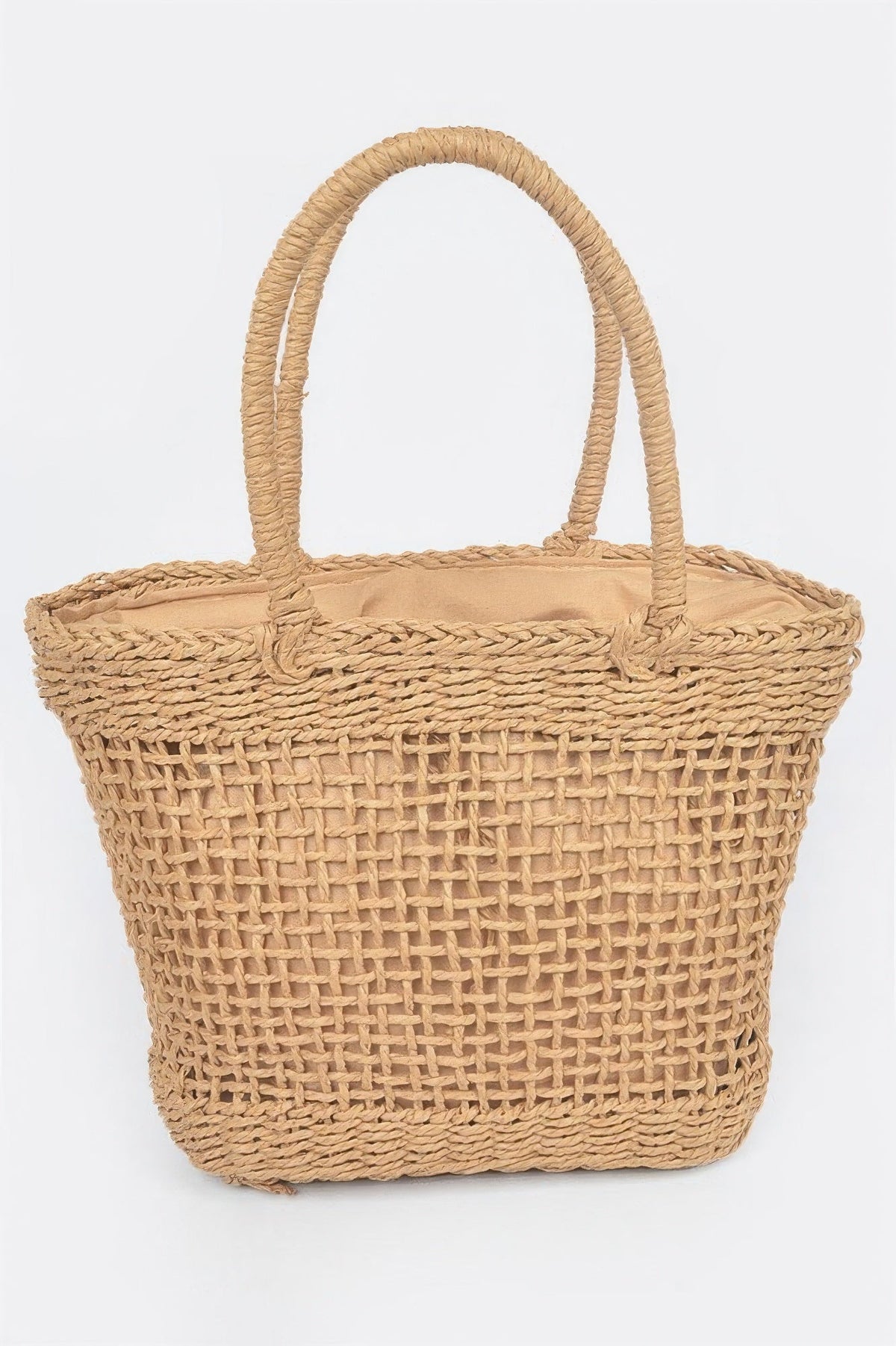 Faux Straw Tote Bag - Clusimo