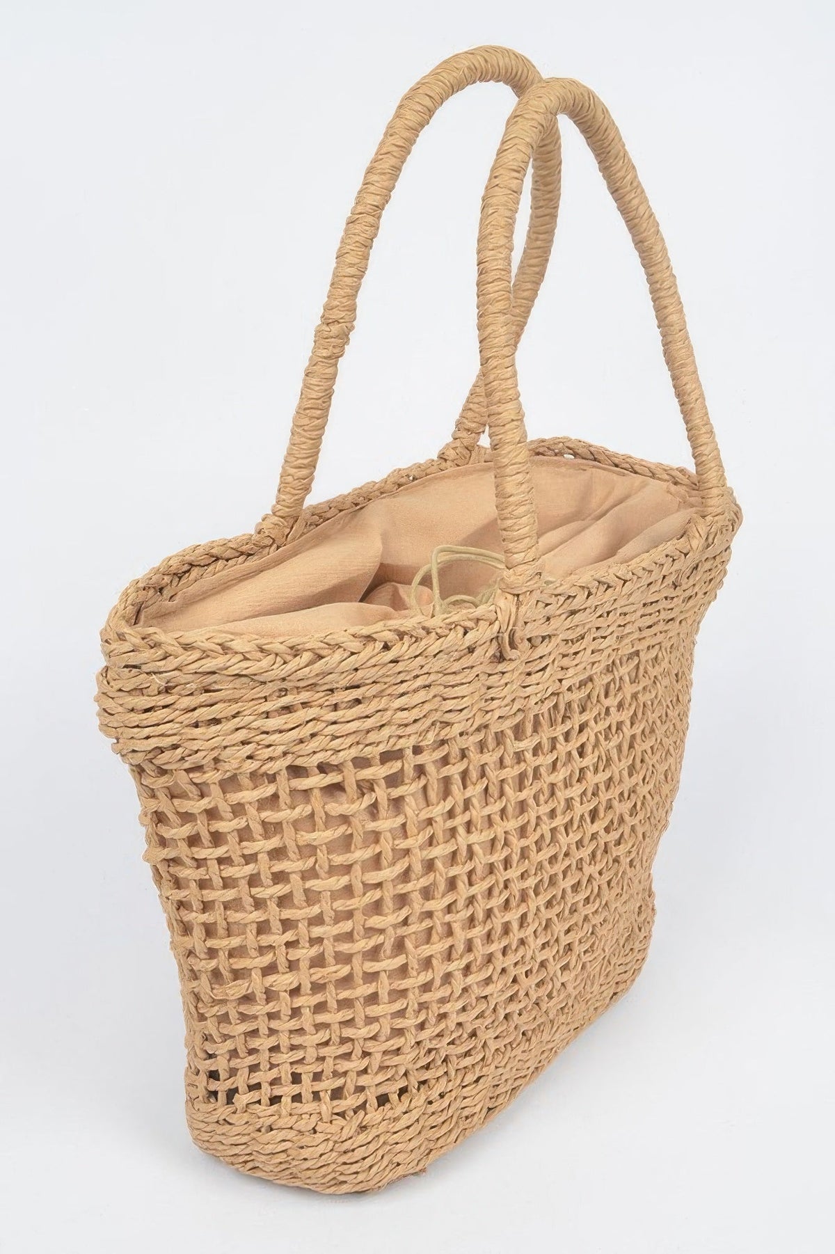 Faux Straw Tote Bag - Clusimo