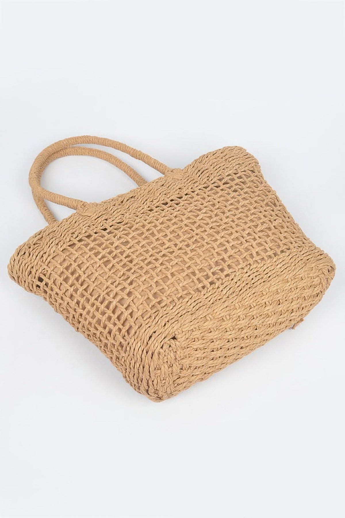 Faux Straw Tote Bag - Clusimo