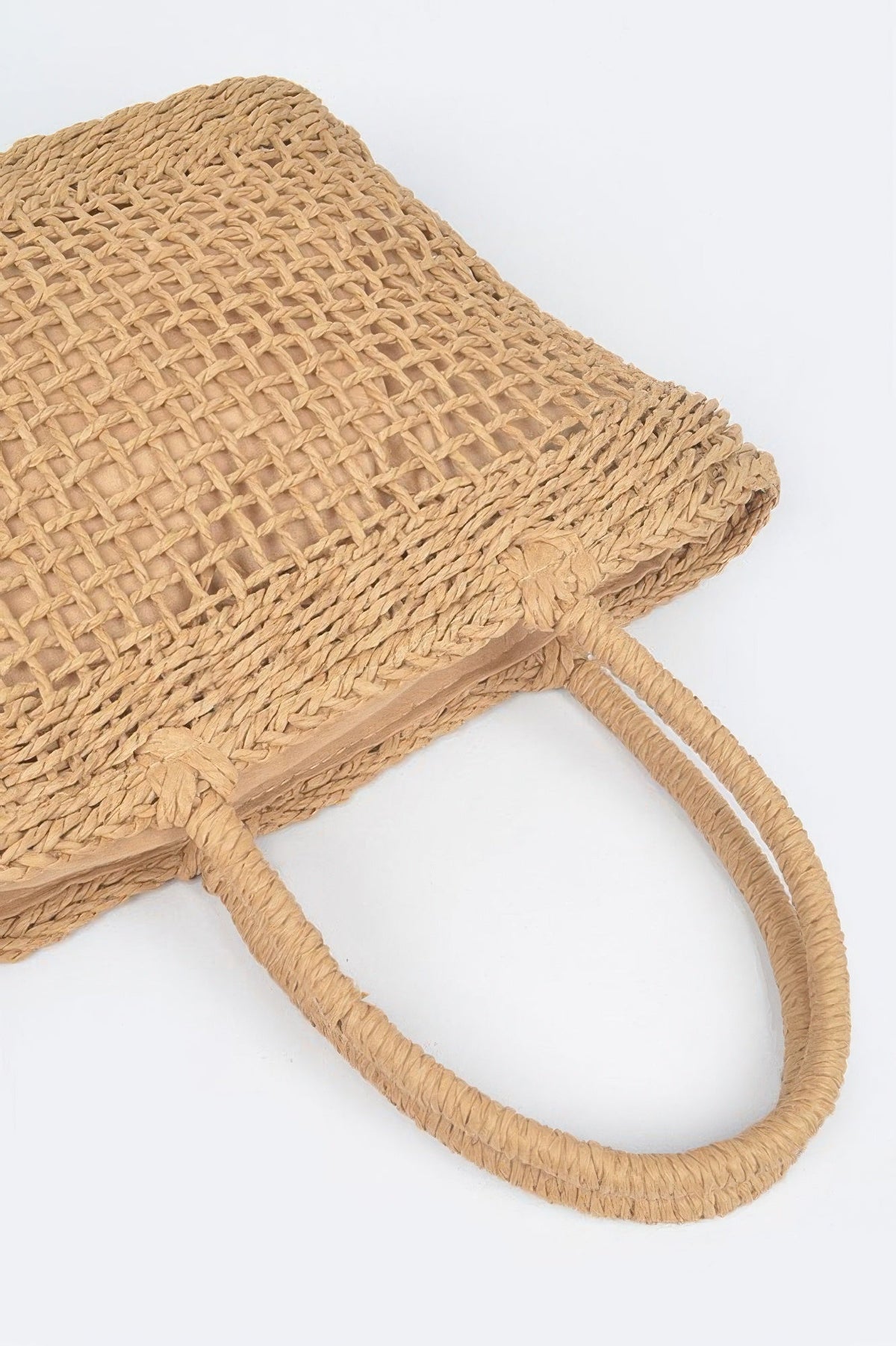 Faux Straw Tote Bag - Clusimo