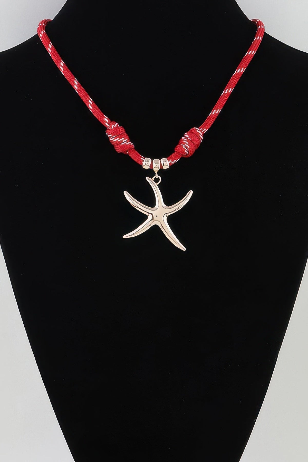 Fun Starfish Braided Rope Necklace - Clusimo