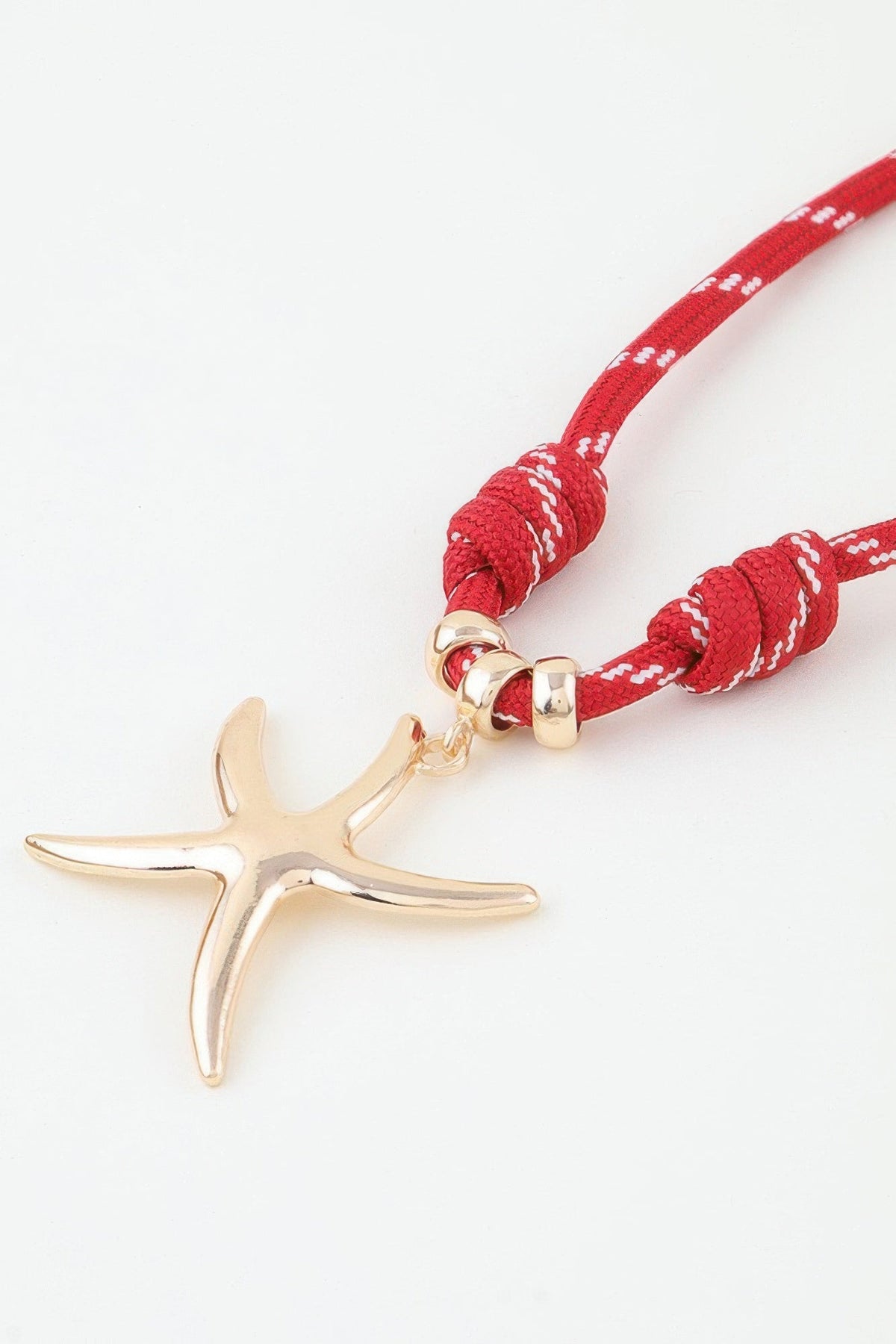 Fun Starfish Braided Rope Necklace - Clusimo