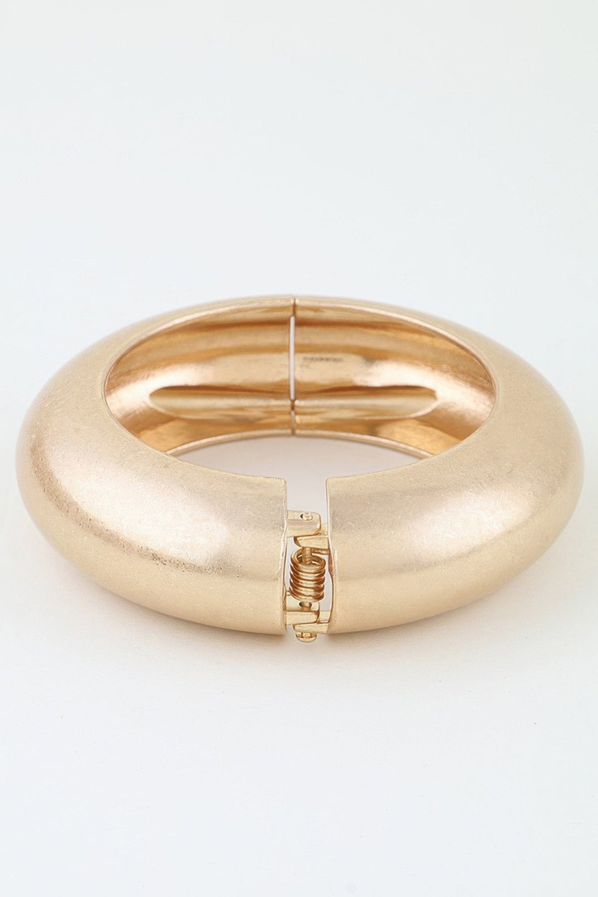 Hammered Matte Dome Cuff Bracelet - Clusimo