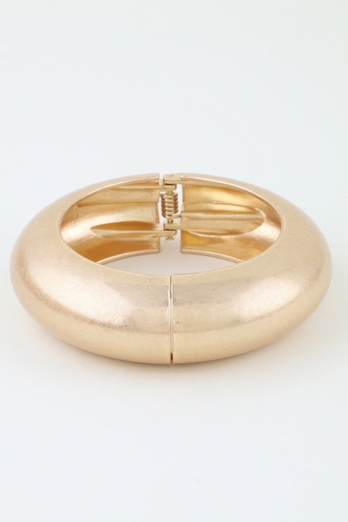 Hammered Matte Dome Cuff Bracelet - Clusimo