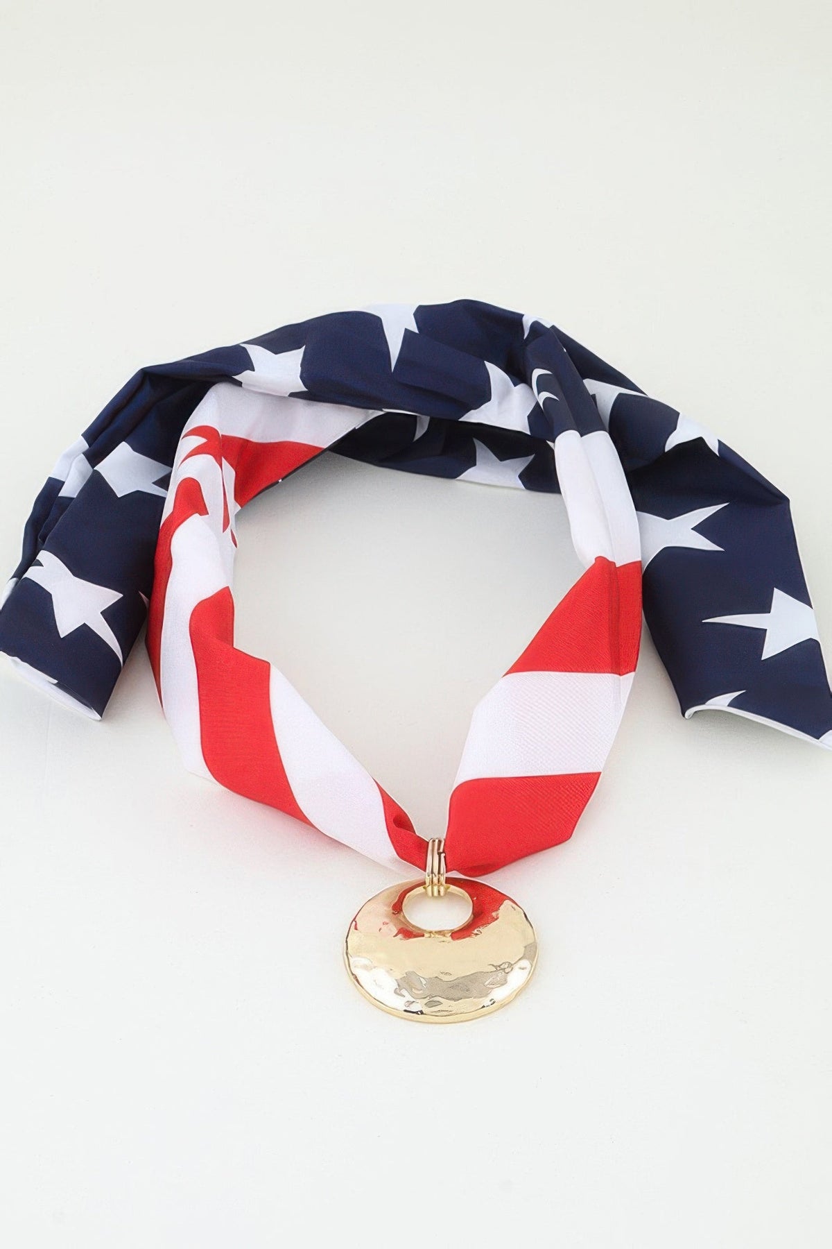 Hammered Moon Scarf Necklace - Clusimo