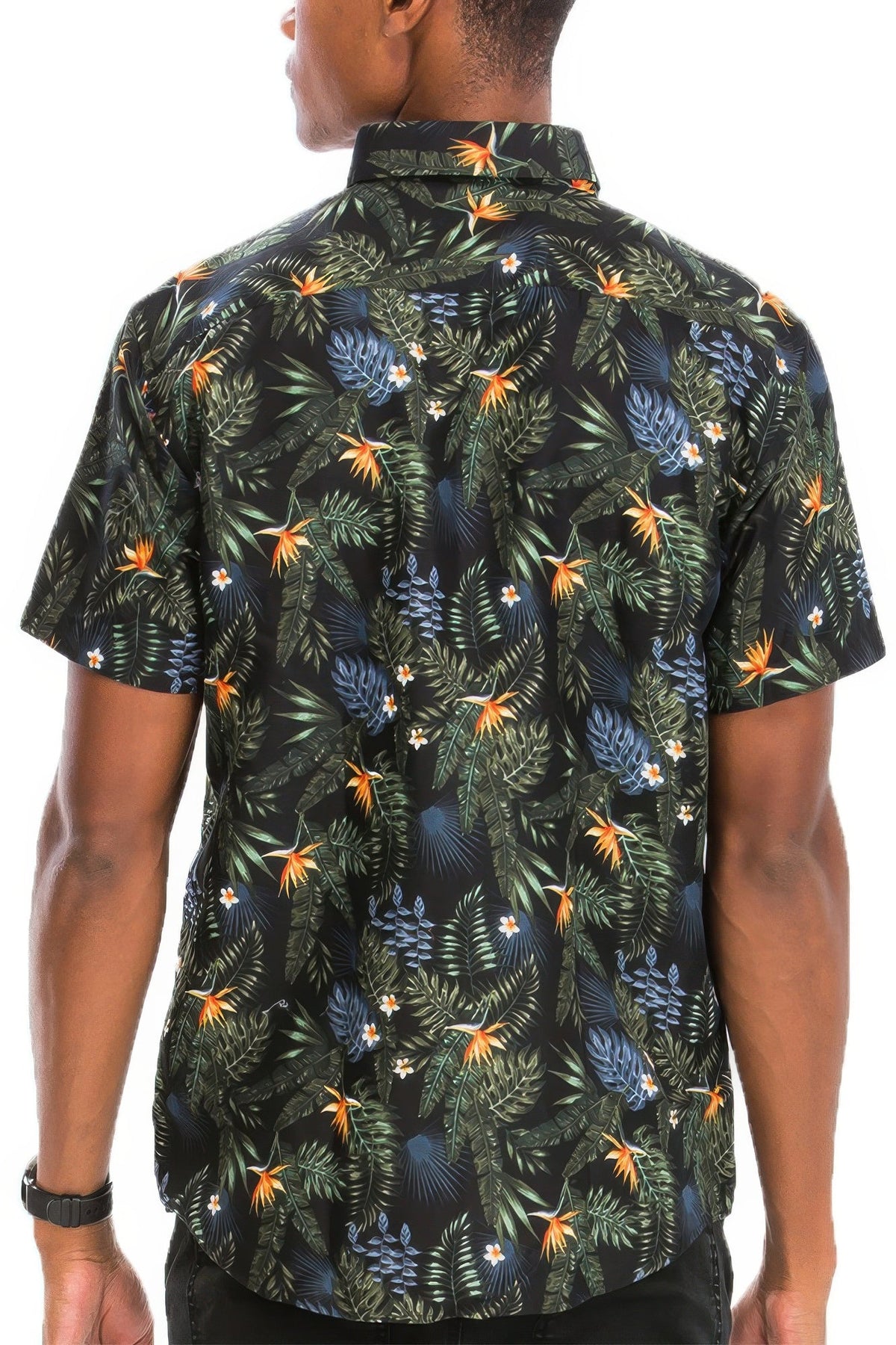 Hawaiian Print Button Down Shirt - Clusimo