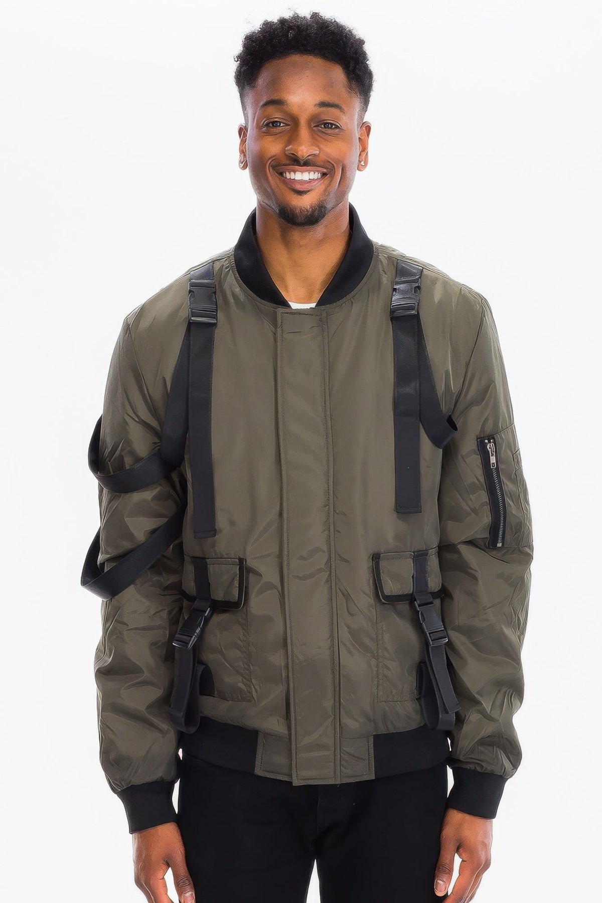 Mens Utility Strap Jacket - Clusimo