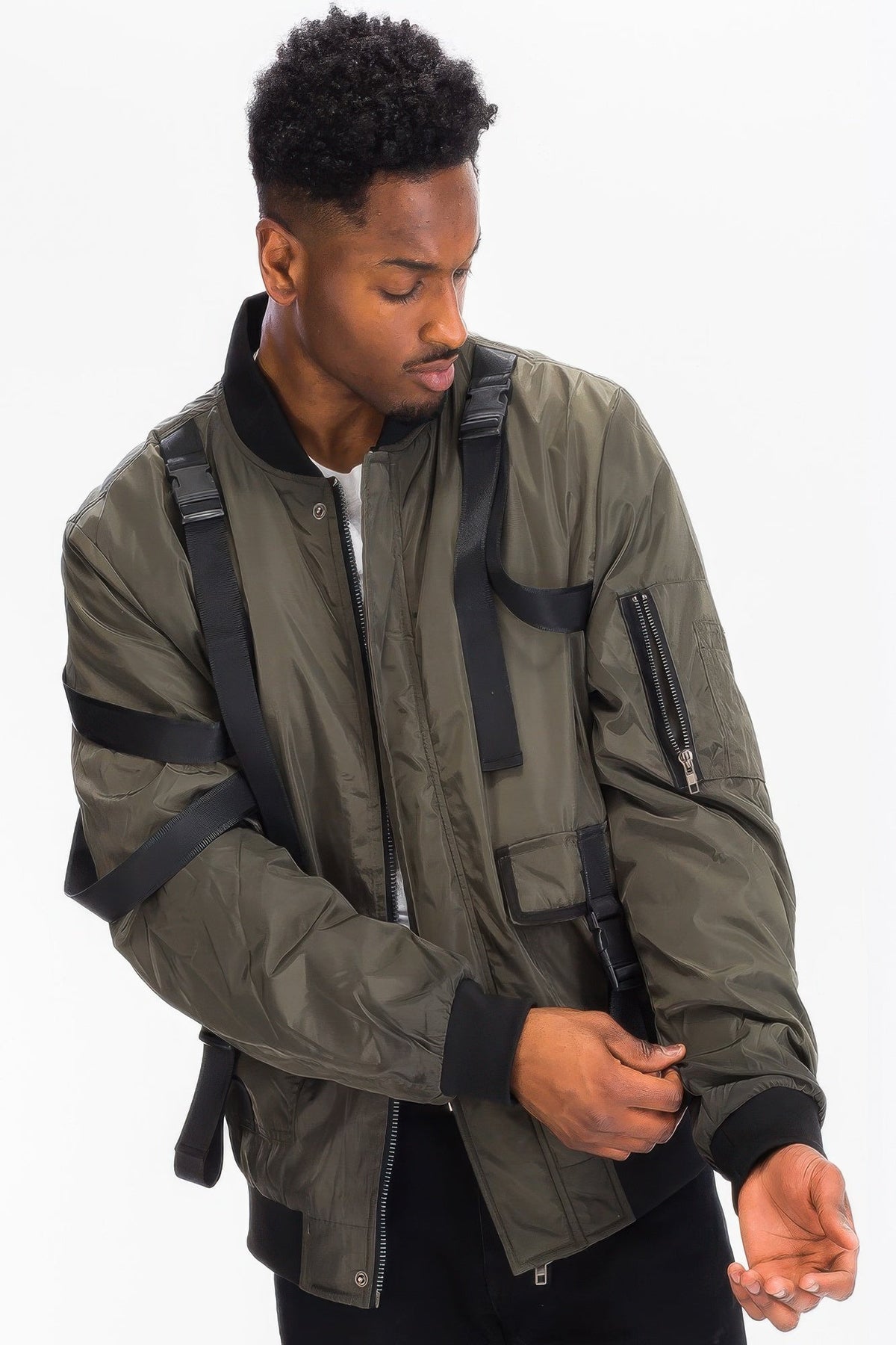 Mens Utility Strap Jacket - Clusimo