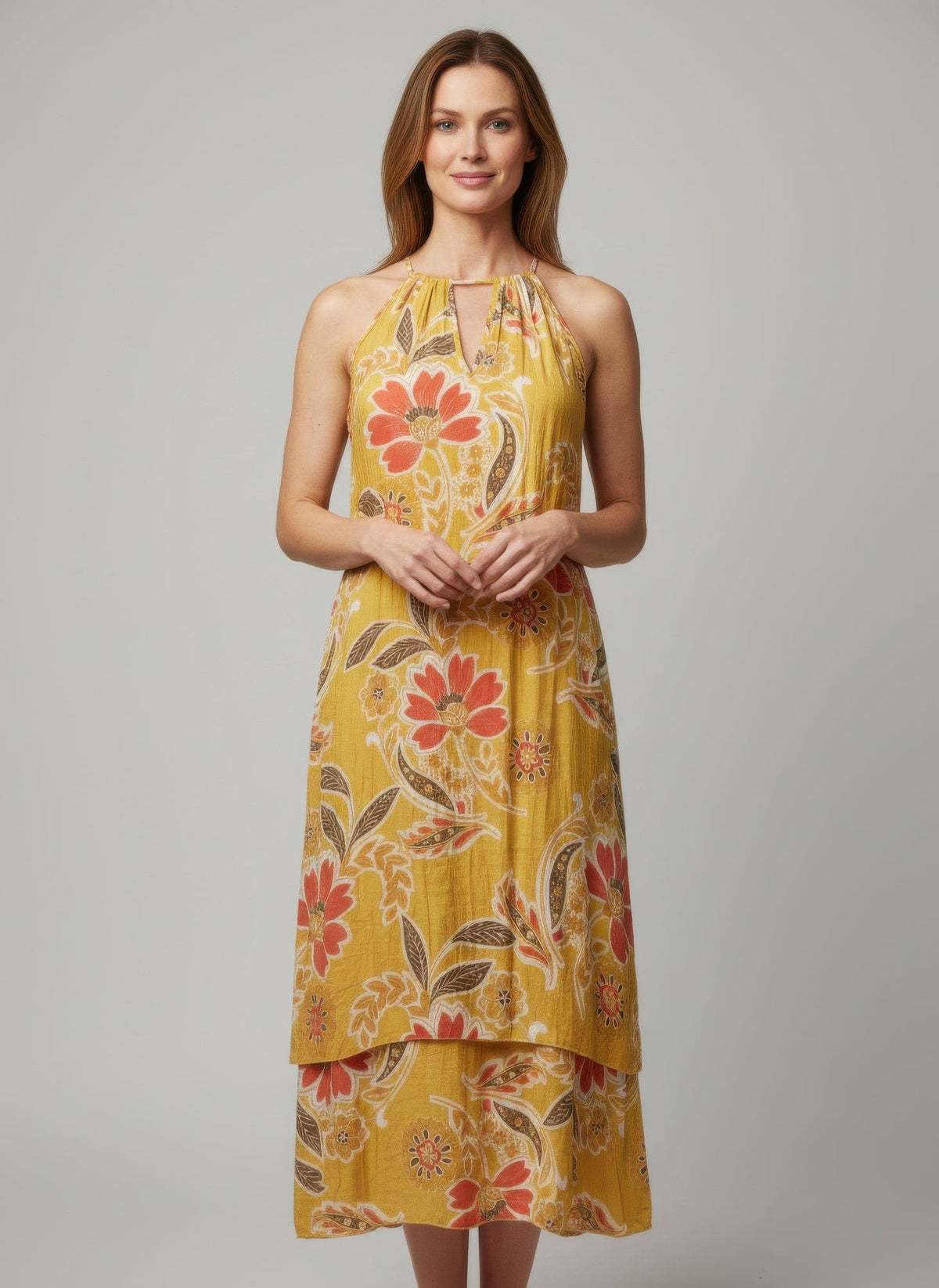 Mlle Gabrielle Floral Sleeveless Dress - Clusimo