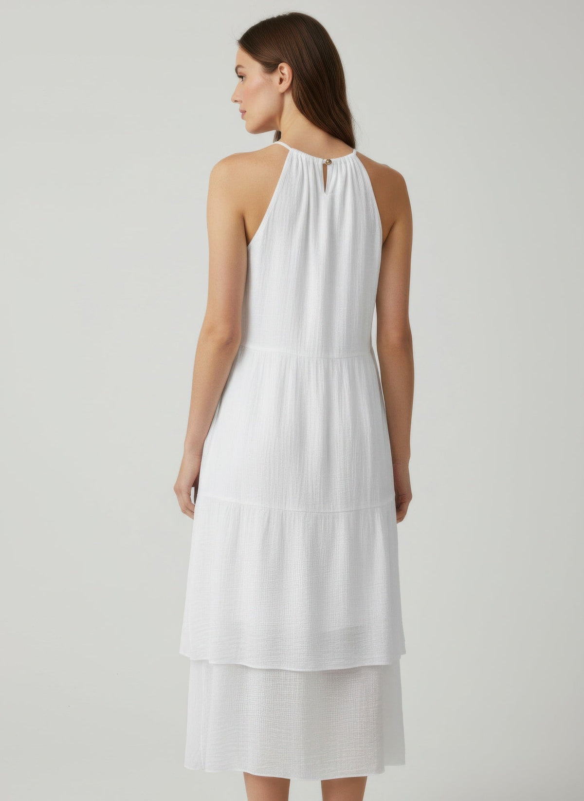 Mlle Gabrielle Solid Sleeveless Dress - Clusimo