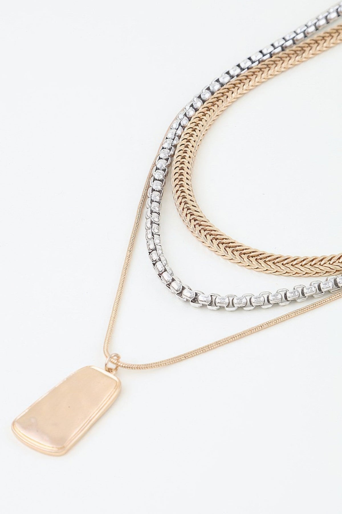 Multi Braided Pendant Chain Necklace - Clusimo