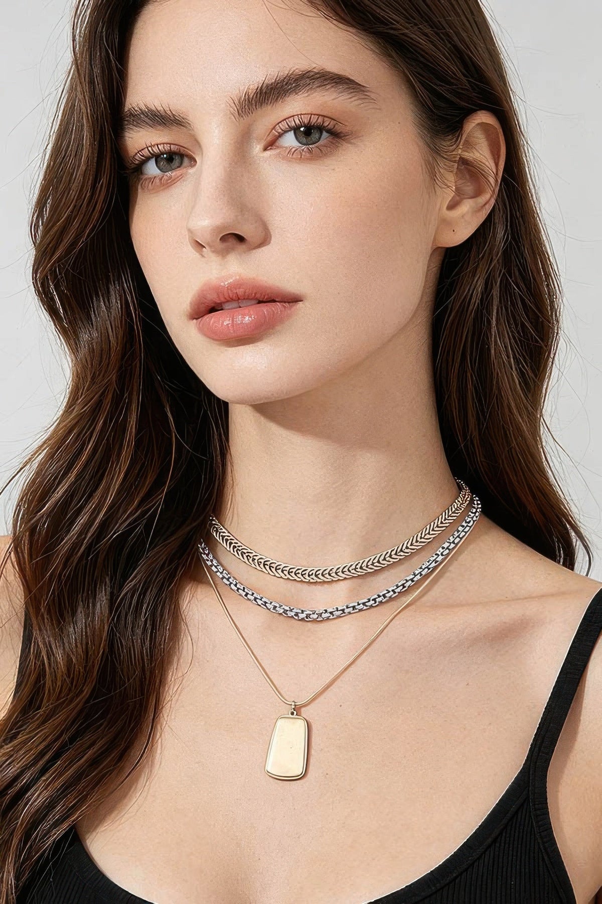 Multi Braided Pendant Chain Necklace - Clusimo