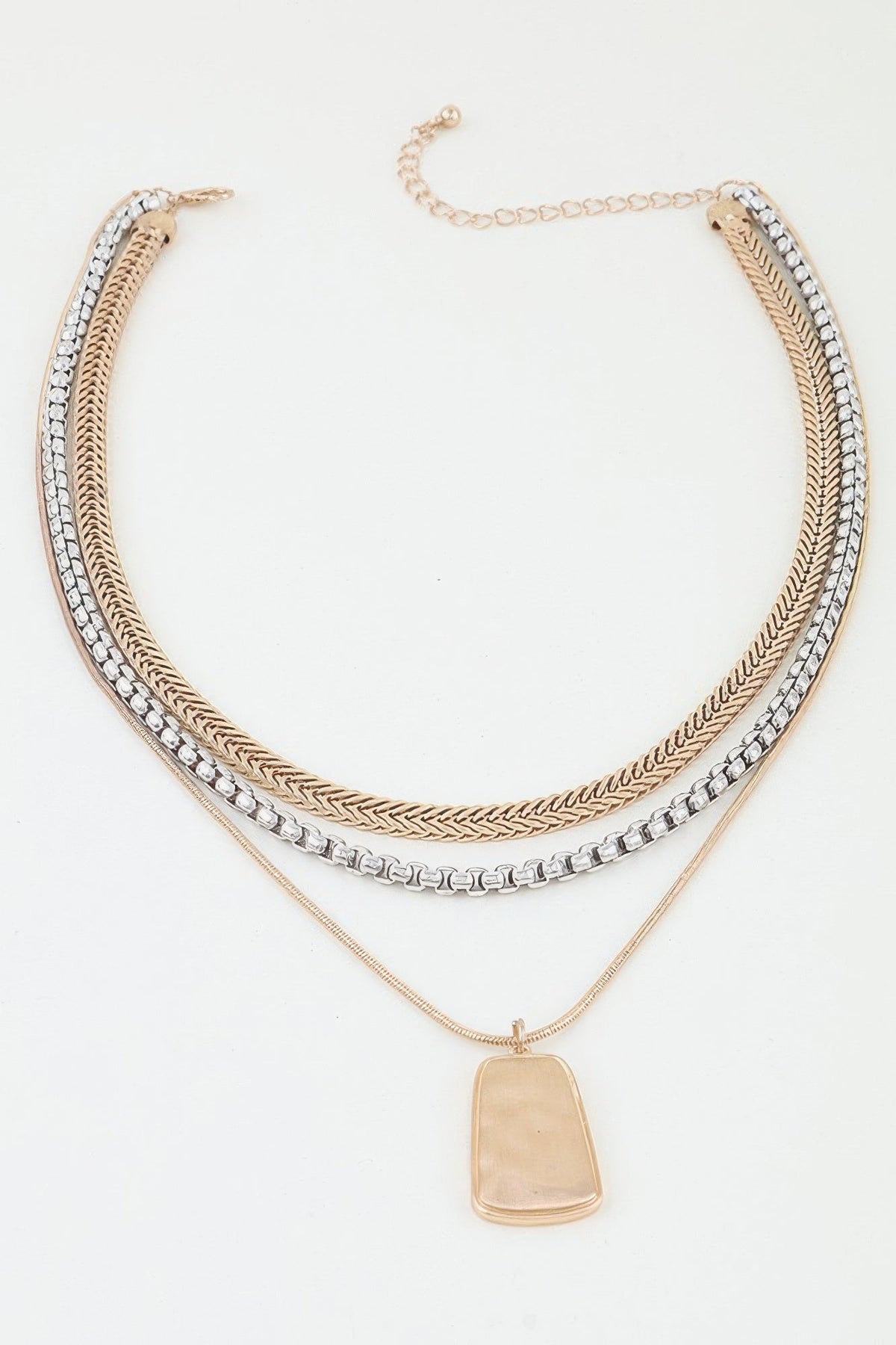 Multi Braided Pendant Chain Necklace - Clusimo