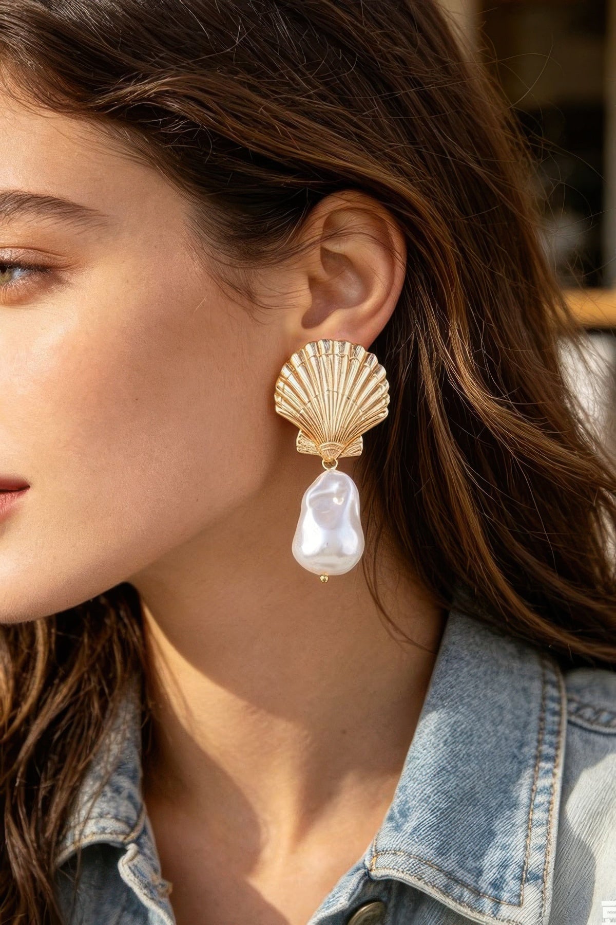 Multi Clam Pearl Drop Earrings - Clusimo