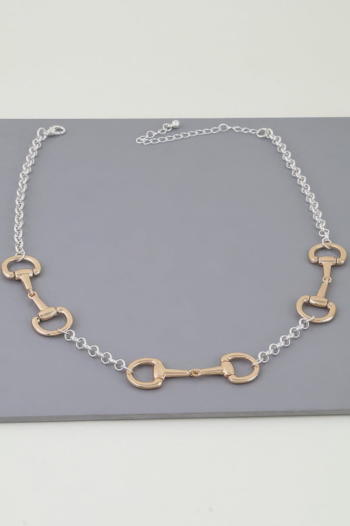 Multi Horseshoe Toggle Chain Necklace - Clusimo