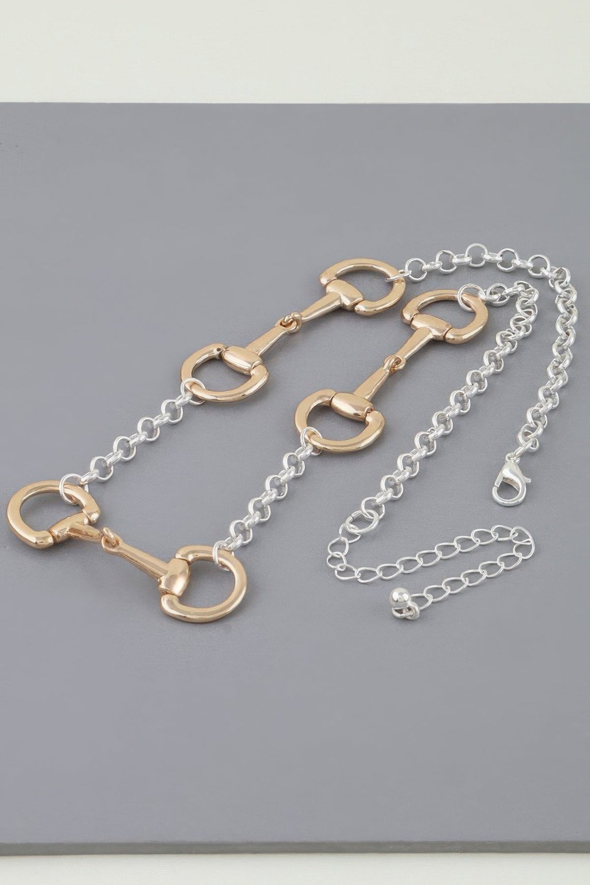 Multi Horseshoe Toggle Chain Necklace - Clusimo