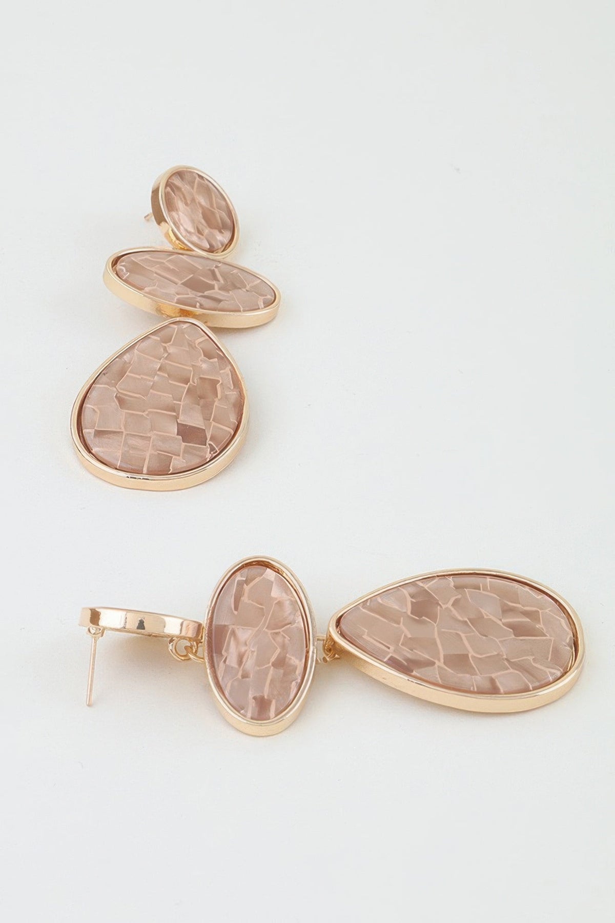 Multi Marble Brick Drop Earrings - Clusimo