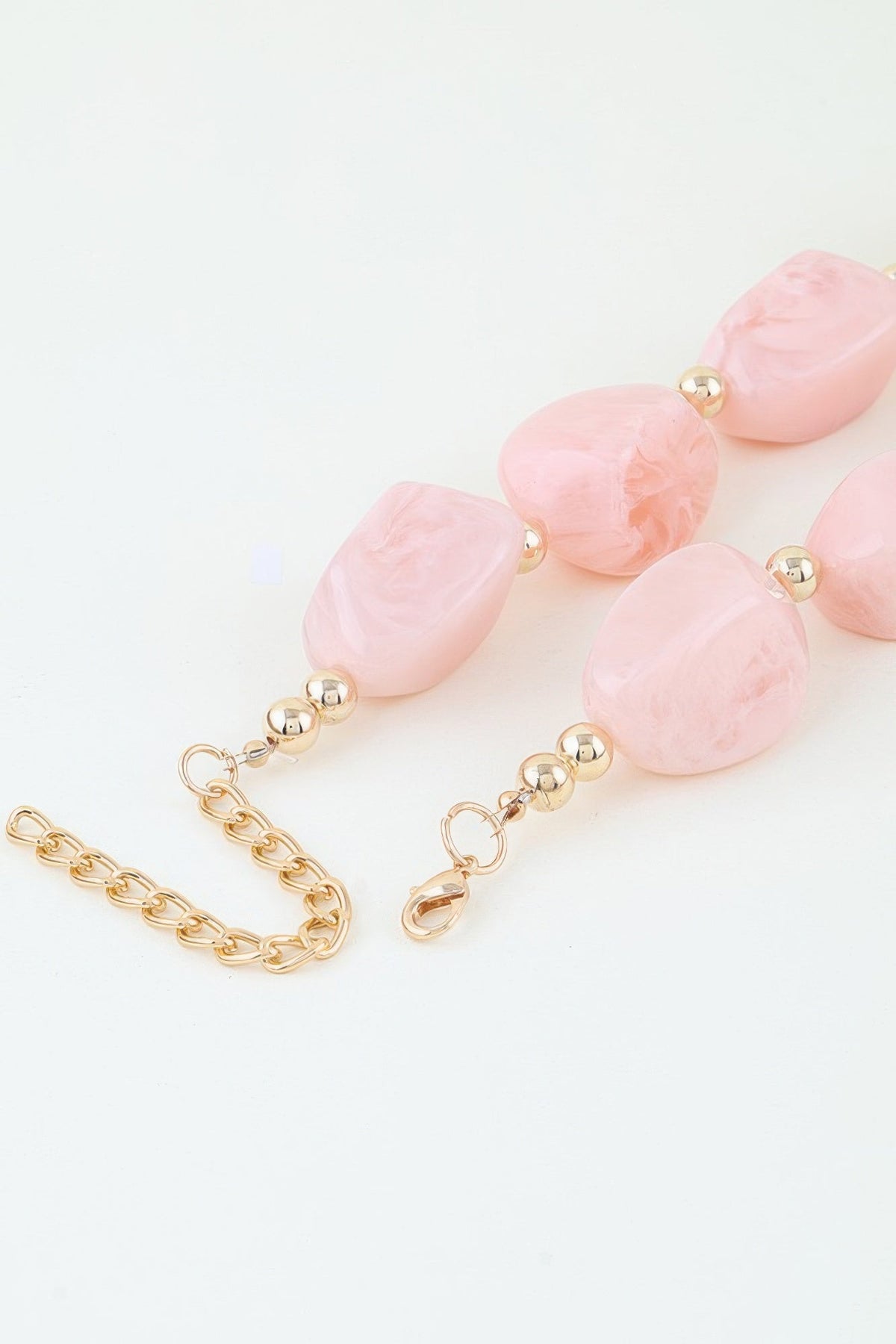 Multi Marble Stone Beaded Statement Necklace - Clusimo