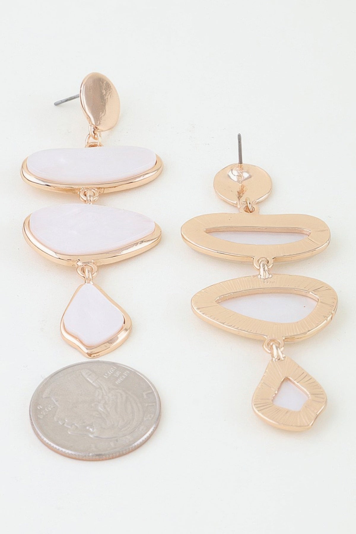 Multi Marble Stone Drop Earrings - Clusimo