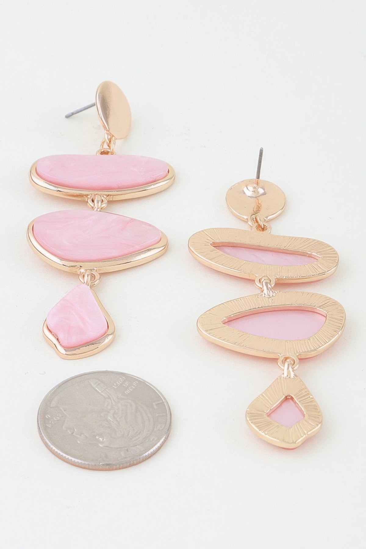 Multi Marble Stone Drop Earrings - Clusimo