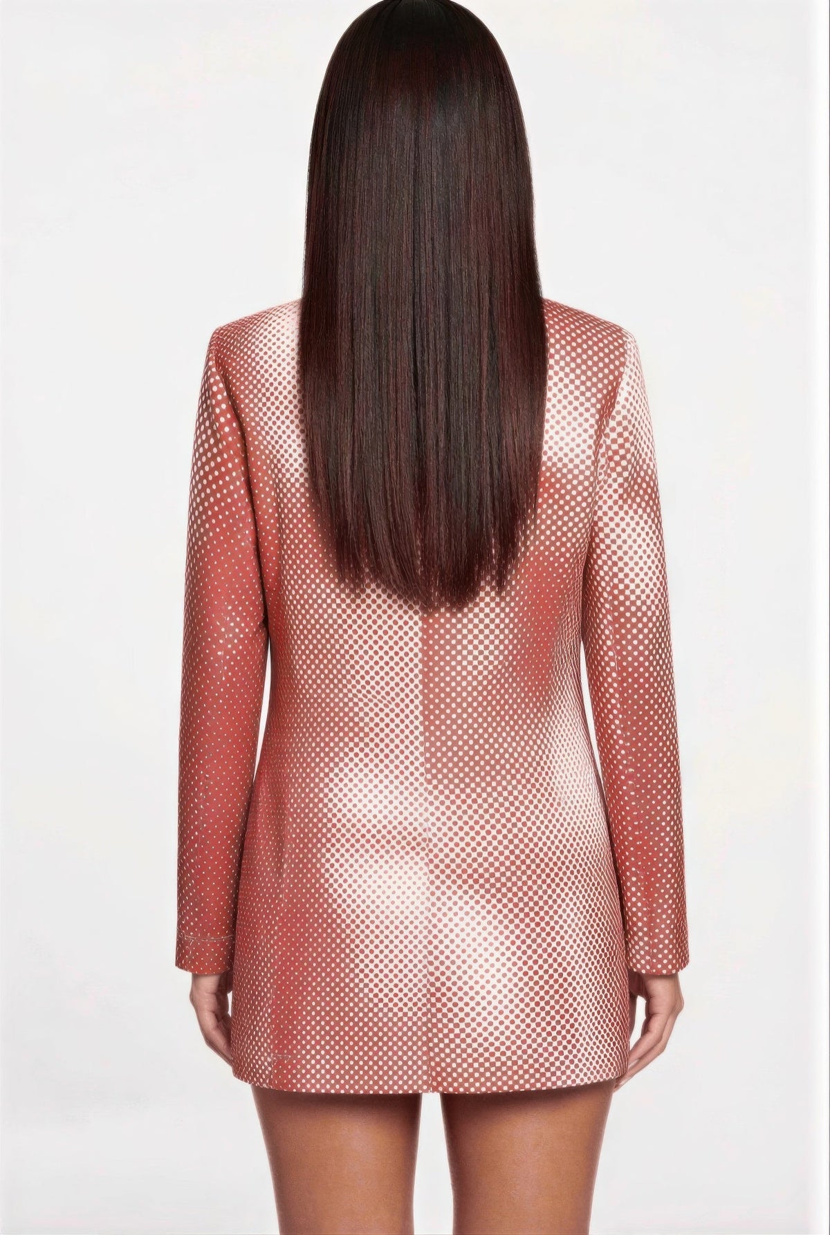 Notched Collar Mini Dress Blazer - Clusimo