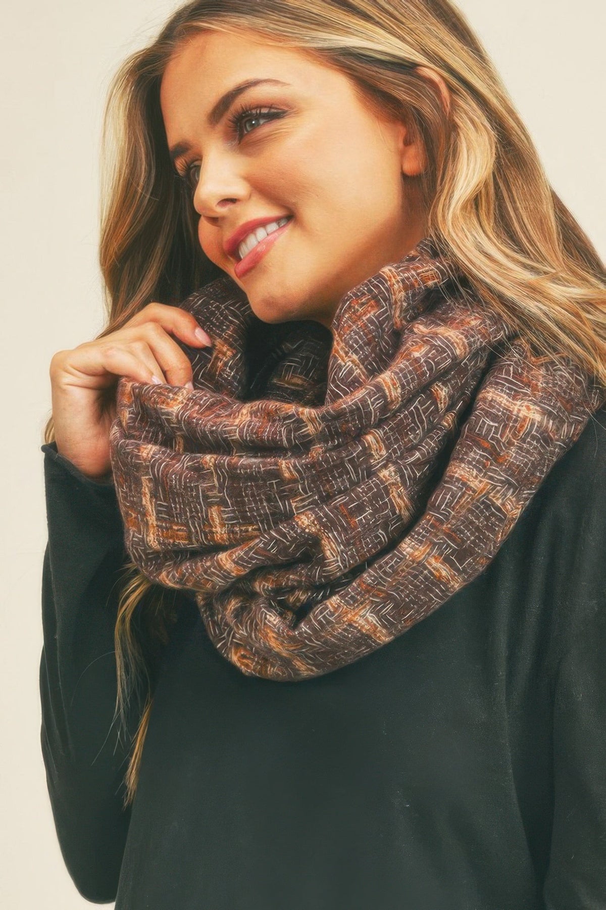 Plaid Infinity Scarf - Clusimo